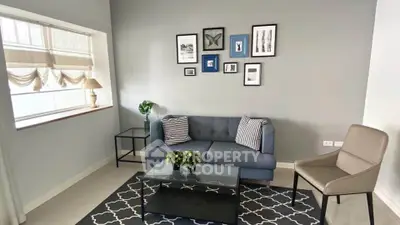 Chic living room with modern decor and stylish furniture