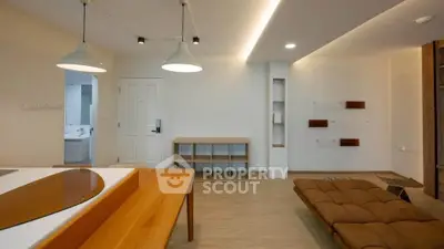 Modern living room with minimalist design and stylish furniture