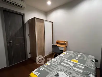 Cozy bedroom with modern furniture and stylish decor