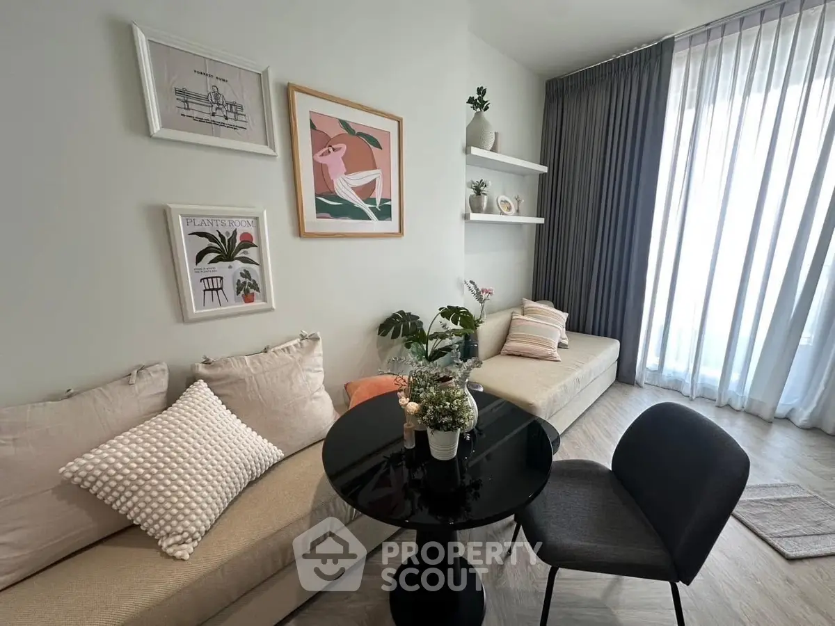 Chic modern living room with stylish decor and natural light