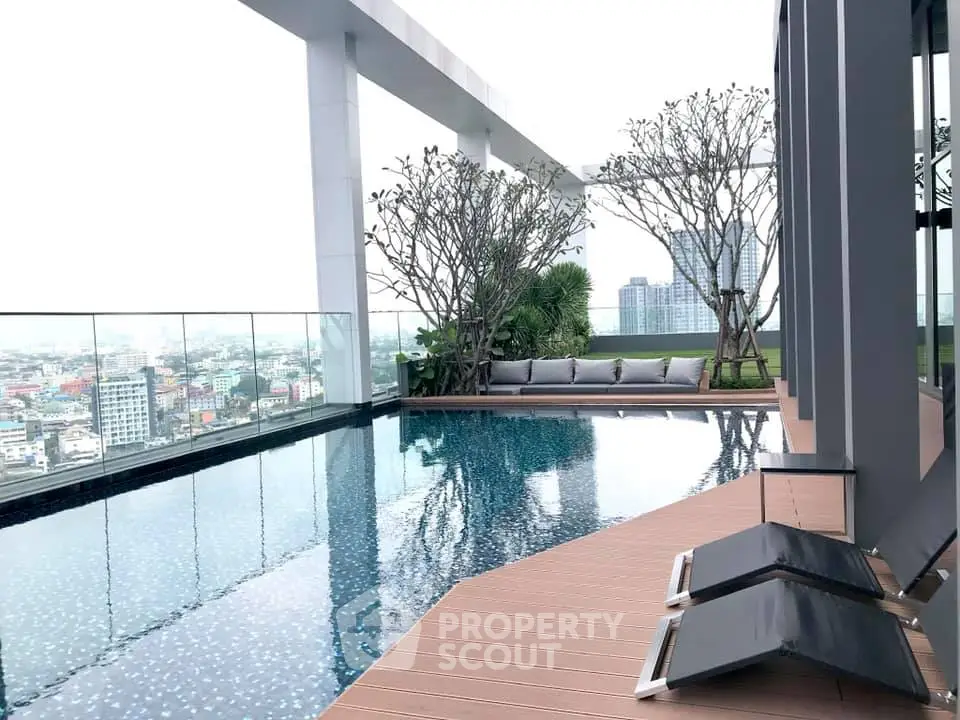 Luxurious rooftop pool with stunning city views and modern design.