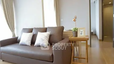 Modern living room with stylish sofa and elegant decor