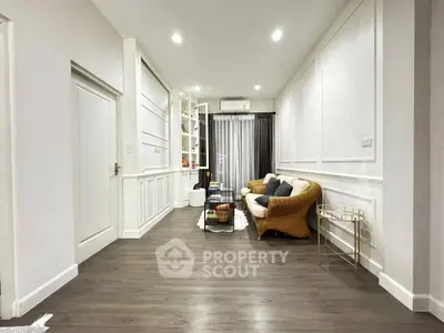 Elegant living room with stylish decor and cozy seating area