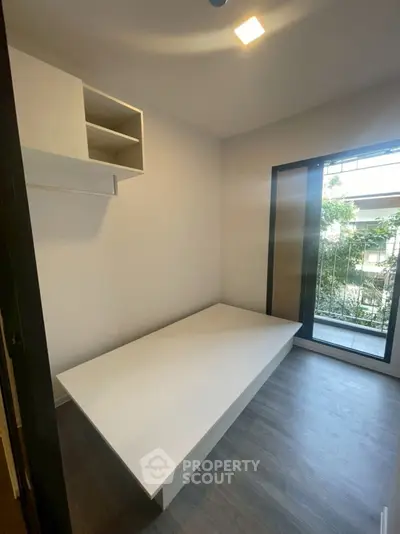 Modern minimalist kitchen with sleek design and ample counter space