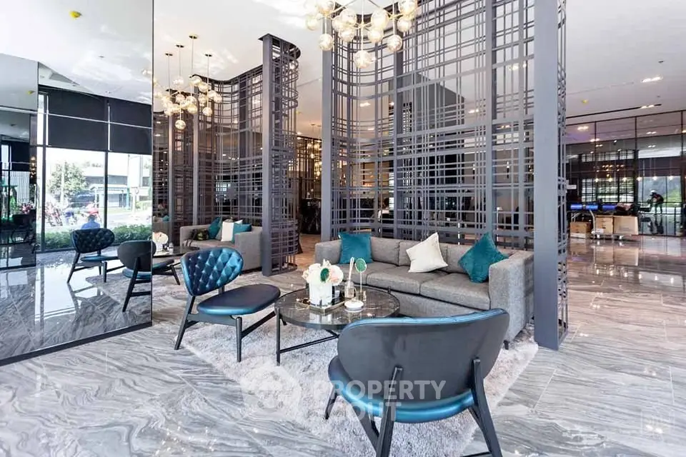 Luxurious modern living room with elegant decor and stylish furniture
