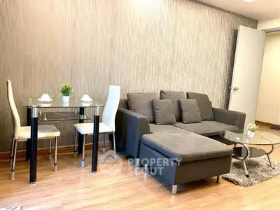 Modern living room with sleek furniture and stylish decor