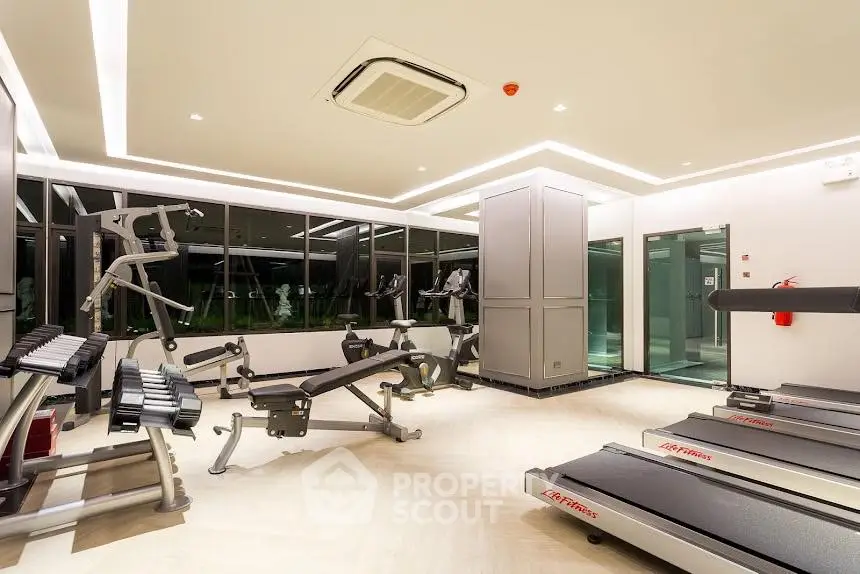 Modern gym with state-of-the-art equipment and sleek design