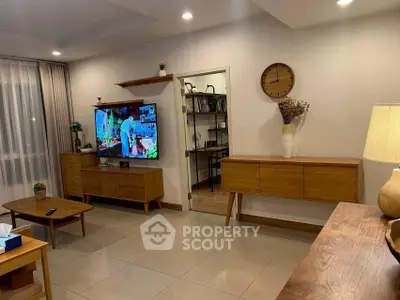 Stylish living room with modern furniture and ambient lighting