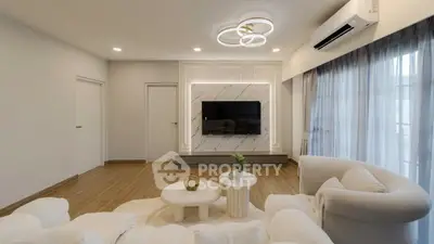 Elegant living room with modern decor and stylish furniture