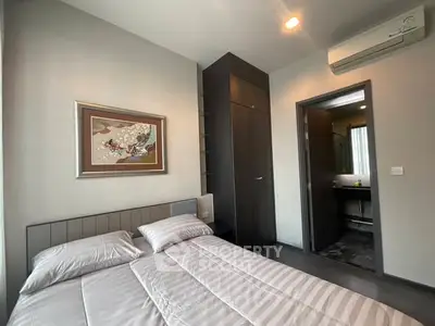 Modern bedroom with ensuite bathroom and stylish decor