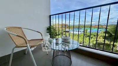 Charming balcony with scenic view, perfect for relaxation and enjoying the outdoors.