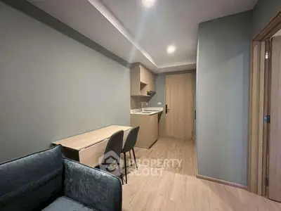 Modern compact living space with sleek furniture and minimalist design