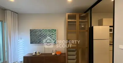 Modern living room with stylish decor and sleek storage solutions