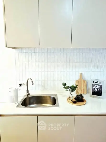 Modern kitchen with sleek cabinets and stylish decor