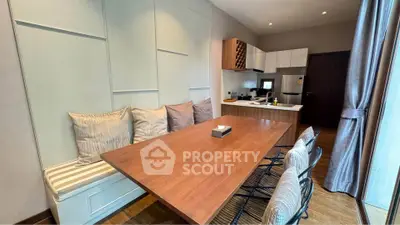 Modern kitchen with open layout and stylish dining area