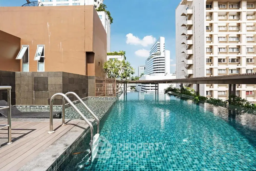 Luxurious rooftop infinity pool with stunning cityscape views