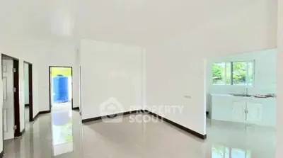 Bright and spacious interior with modern kitchen and open layout