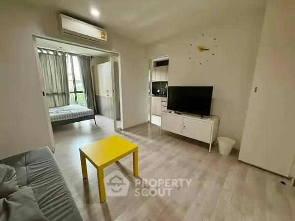Modern living room with open layout and stylish decor