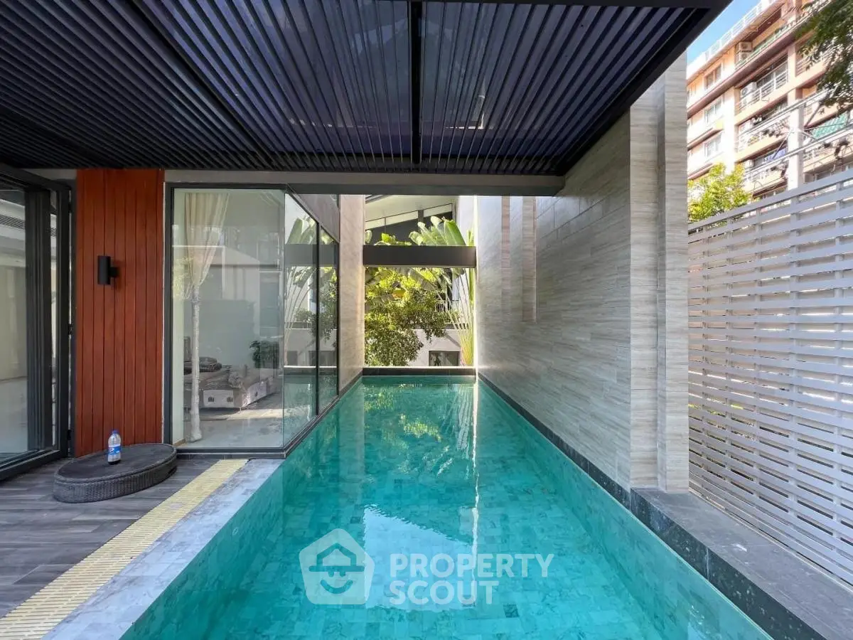 Luxurious private pool with modern design and natural light