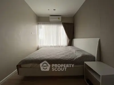 Cozy bedroom with modern design and natural light