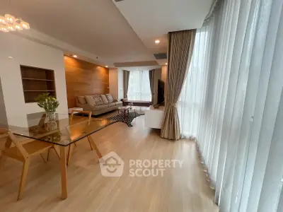Spacious modern living room with elegant decor and natural light