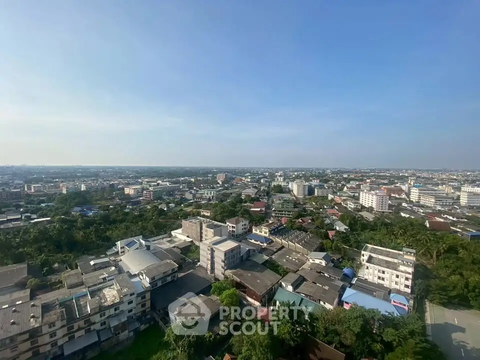 Stunning panoramic cityscape view from a high vantage point showcasing urban landscape and skyline.