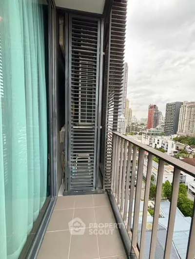 Modern balcony with city view, ideal for urban living