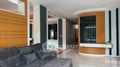 Modern living room with stylish decor and comfortable seating