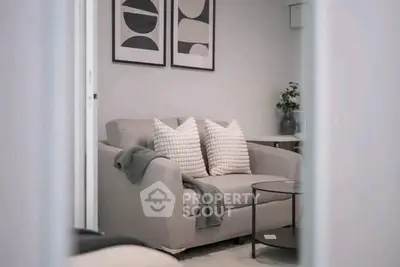 Cozy living room with modern decor and comfortable seating