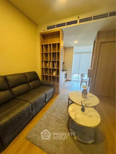 Cozy living room with modern furniture and stylish decor