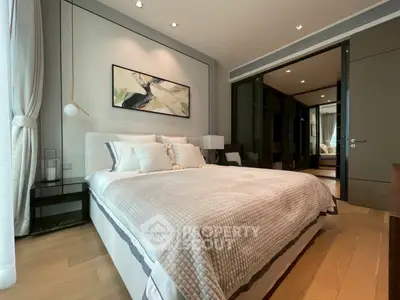 Luxurious modern bedroom with elegant decor and natural light