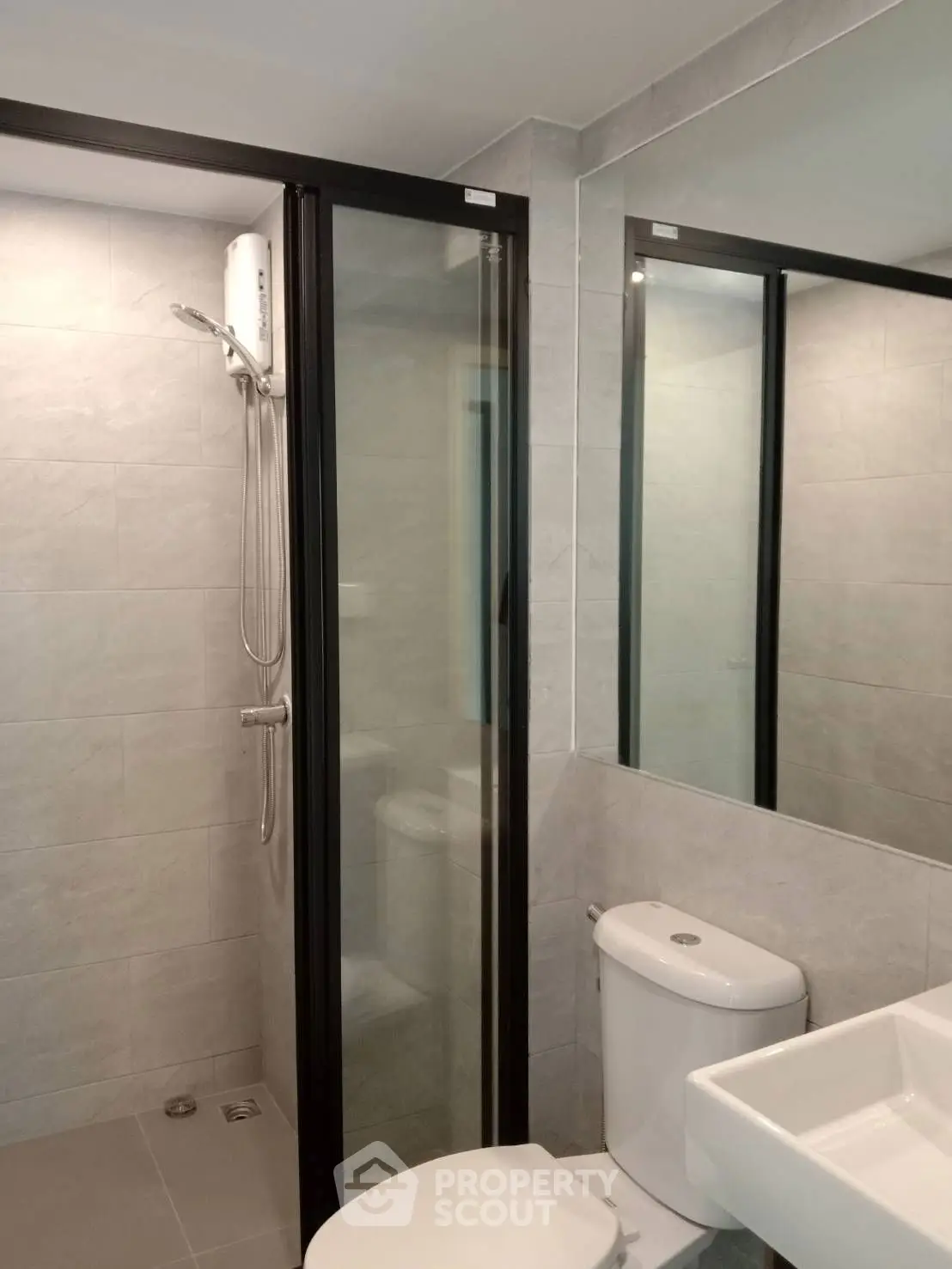 Modern bathroom with sleek design and contemporary fixtures