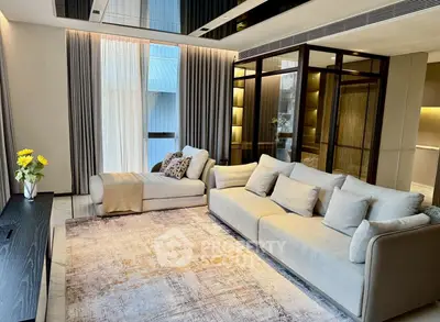 Luxurious modern living room with elegant sofa and stylish decor