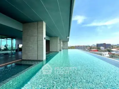 Luxurious rooftop infinity pool with stunning city views and modern design.