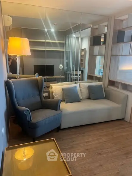 Cozy living room with modern furniture and stylish decor