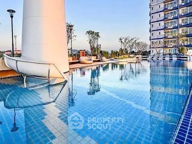 Luxurious rooftop pool with stunning city views and modern design