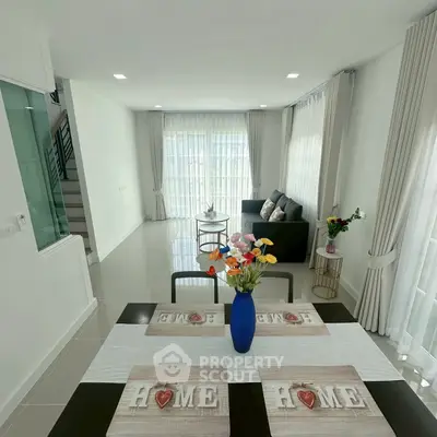 Modern living room with elegant decor and natural light