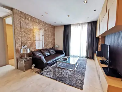Luxurious modern living room with elegant decor and natural light