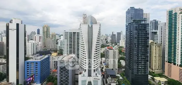 Stunning cityscape view showcasing modern skyscrapers and urban architecture.