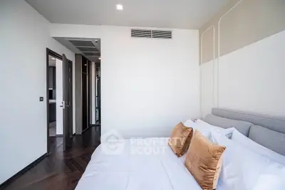 Modern bedroom with stylish decor and cozy ambiance