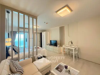 Modern studio apartment with stylish decor and open layout