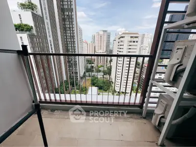 Stunning city view from a high-rise balcony, perfect for urban living enthusiasts.
