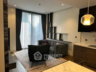 Modern living room with elegant decor and natural light