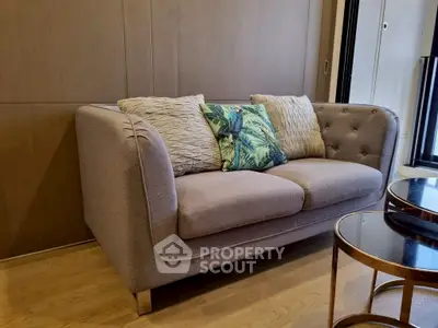 Stylish modern living room with elegant sofa and chic decor