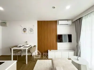 Modern living room with stylish decor and natural light