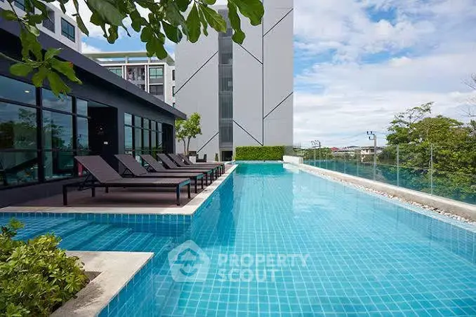 Luxurious rooftop pool with modern design and stunning city views