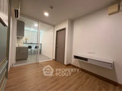 Modern apartment with open layout and sleek kitchen design