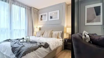 Luxurious modern bedroom with elegant decor and natural light