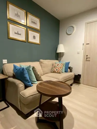 Cozy living room with stylish decor and comfortable seating