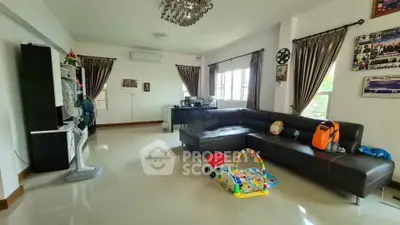 Spacious living room with modern decor and large sectional sofa